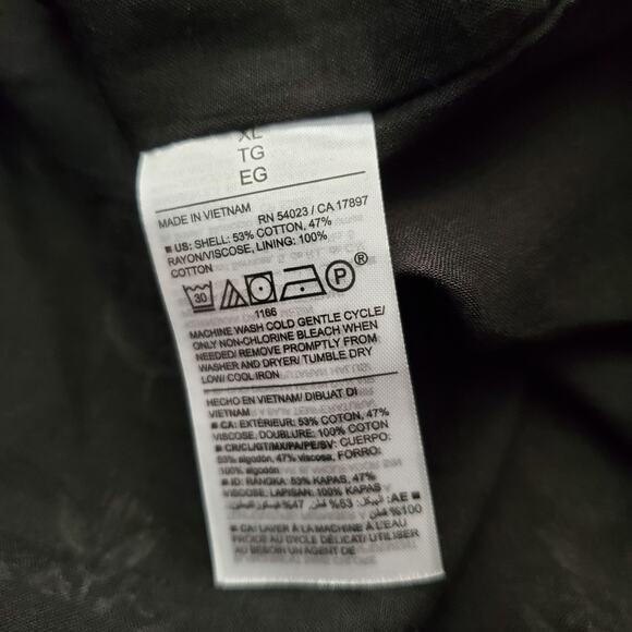 Old Navy Womens XL Knee Length Dress Puff‎ Sleeve Tie Back Cut Out Black Floral - Picture 4 of 5